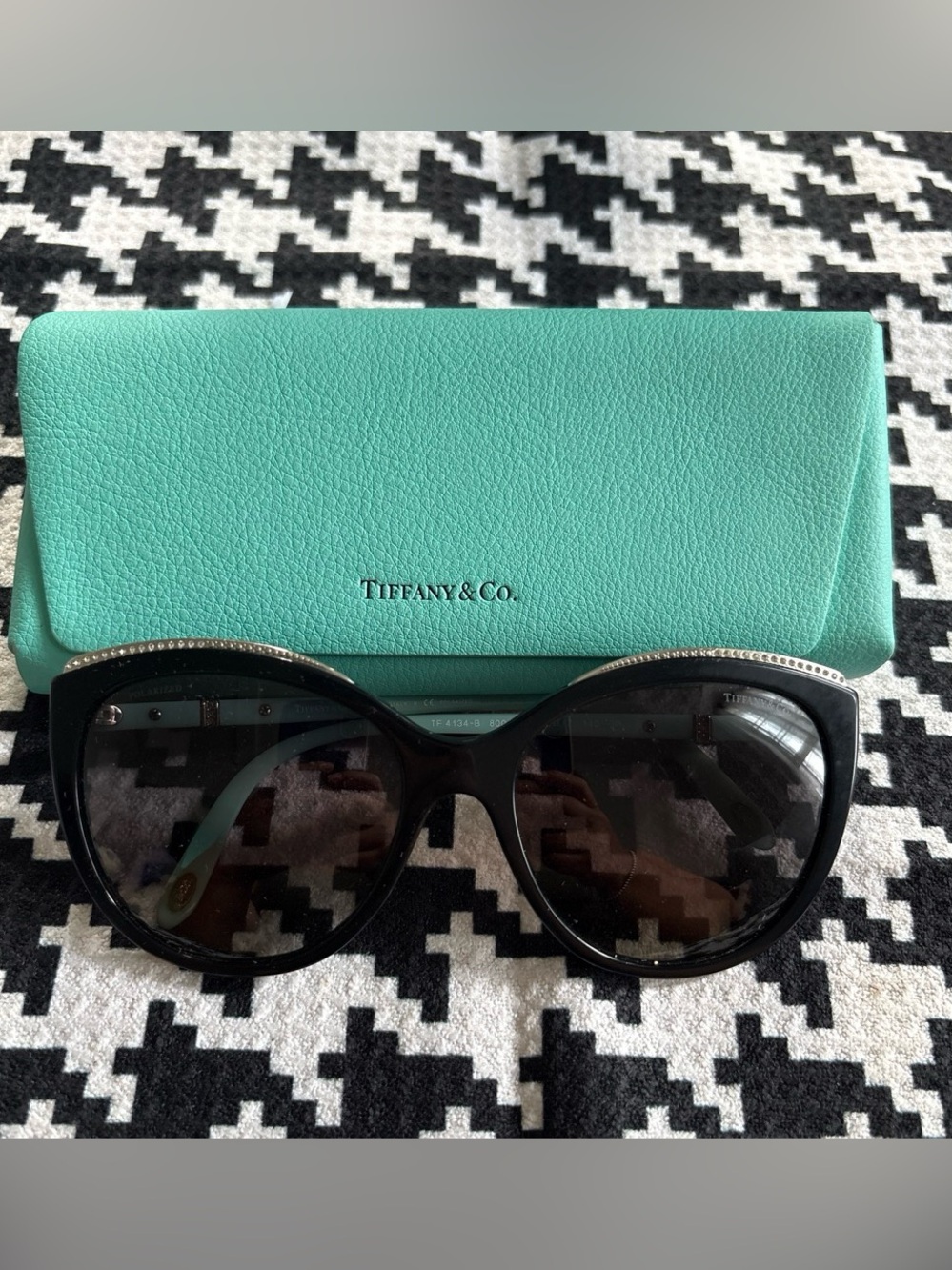 Tiffany & Co. Black Women's Sunglasses with Tiffany Blue Case